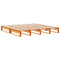 vidaXL Bookcase Bed without Mattress Wax Brown 200x200 cm Solid Wood