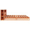 vidaXL Bookcase Bed without Mattress Wax Brown 200x200 cm Solid Wood