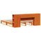 vidaXL Bookcase Bed without Mattress Wax Brown 200x200 cm Solid Wood