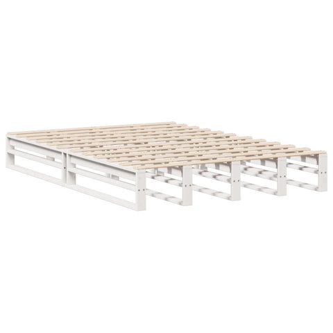 vidaXL Bookcase Bed without Mattress White 120x190 cm Small Double Solid Wood