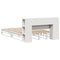 vidaXL Bookcase Bed without Mattress White 120x190 cm Small Double Solid Wood