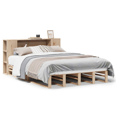 vidaXL Bookcase Bed without Mattress 135x190 cm Double Solid Wood