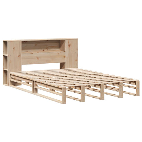 vidaXL Bookcase Bed without Mattress 135x190 cm Double Solid Wood