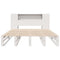 vidaXL Bookcase Bed without Mattress White 135x190 cm Double Solid Wood