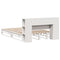 vidaXL Bookcase Bed without Mattress White 135x190 cm Double Solid Wood