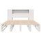 vidaXL Bookcase Bed without Mattress White 140x190 cm Solid Wood