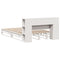 vidaXL Bookcase Bed without Mattress White 140x190 cm Solid Wood