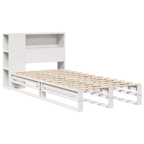 vidaXL Bookcase Bed without Mattress White 90x200 cm Solid Wood