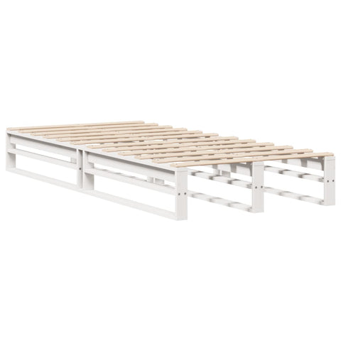 vidaXL Bookcase Bed without Mattress White 90x200 cm Solid Wood