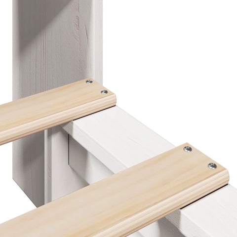 vidaXL Bookcase Bed without Mattress White 90x200 cm Solid Wood