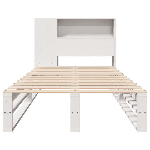vidaXL Bookcase Bed without Mattress White 100x200 cm Solid Wood