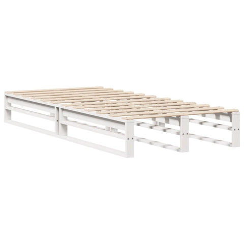 vidaXL Bookcase Bed without Mattress White 100x200 cm Solid Wood