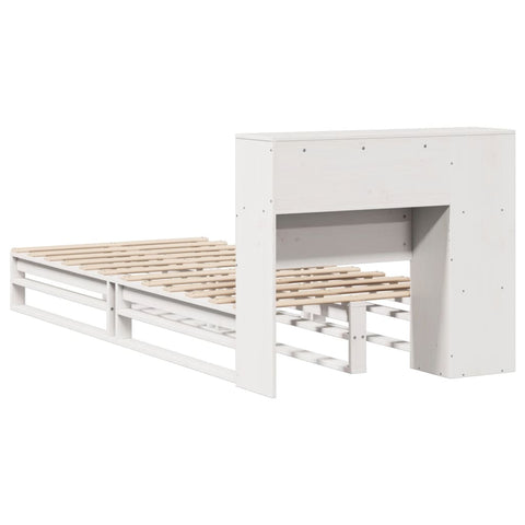 vidaXL Bookcase Bed without Mattress White 100x200 cm Solid Wood