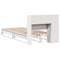 vidaXL Bookcase Bed without Mattress White 100x200 cm Solid Wood
