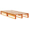 vidaXL Bookcase Bed without Mattress Wax Brown 100x200 cm Solid Wood