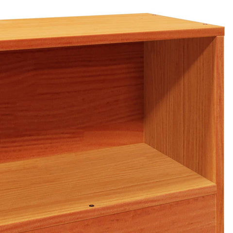 vidaXL Bookcase Bed without Mattress Wax Brown 100x200 cm Solid Wood