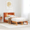 vidaXL Bookcase Bed without Mattress Wax Brown 100x200 cm Solid Wood