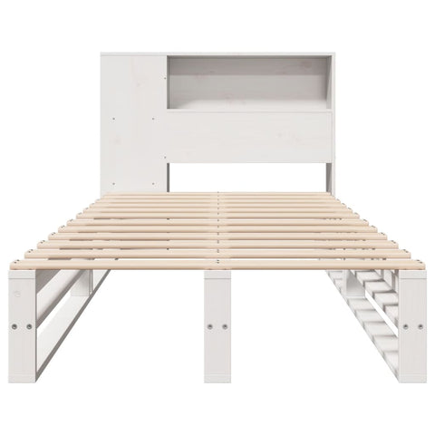 vidaXL Bookcase Bed without Mattress White 75x190 cm Small Single Solid Wood