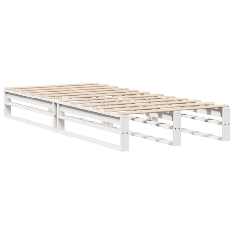 vidaXL Bookcase Bed without Mattress White 75x190 cm Small Single Solid Wood
