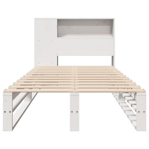 vidaXL Bookcase Bed without Mattress White 90x190 cm Single Solid Wood
