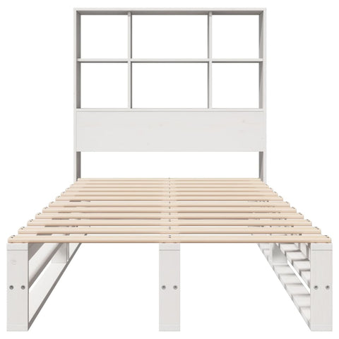 vidaXL Bookcase Bed without Mattress White 90x200 cm Solid Wood