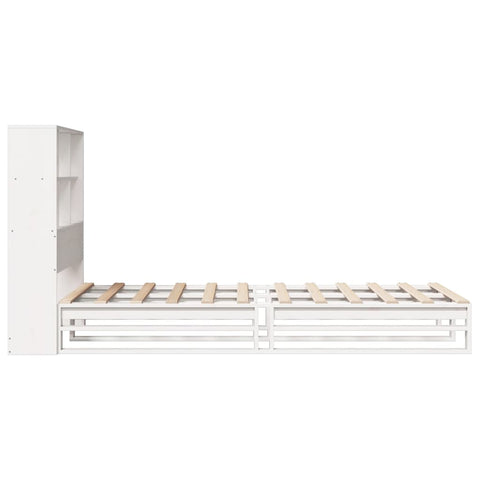 vidaXL Bookcase Bed without Mattress White 90x200 cm Solid Wood