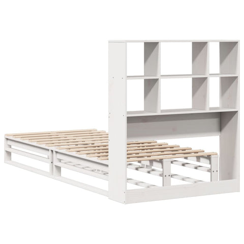 vidaXL Bookcase Bed without Mattress White 90x200 cm Solid Wood