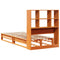 vidaXL Bookcase Bed without Mattress Wax Brown 100x200 cm Solid Wood