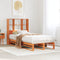 vidaXL Bookcase Bed without Mattress Wax Brown 100x200 cm Solid Wood