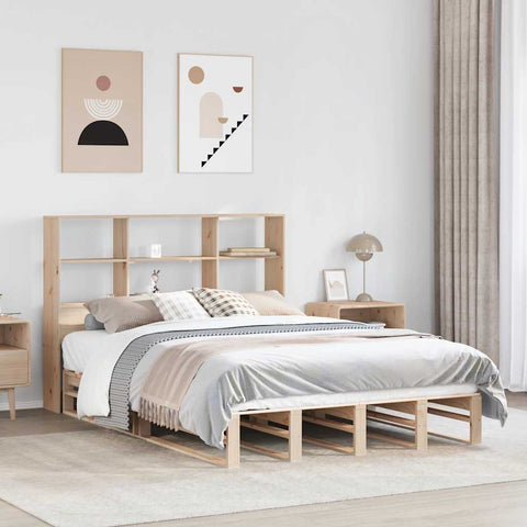 vidaXL Bookcase Bed without Mattress 120x200 cm Solid Wood