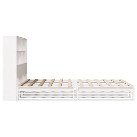 vidaXL Bookcase Bed without Mattress White 140x200 cm Solid Wood