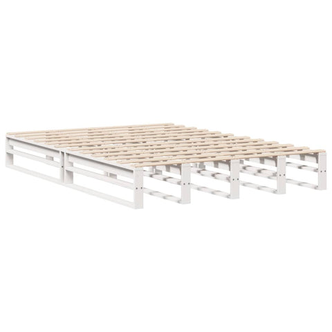 vidaXL Bookcase Bed without Mattress White 160x200 cm Solid Wood