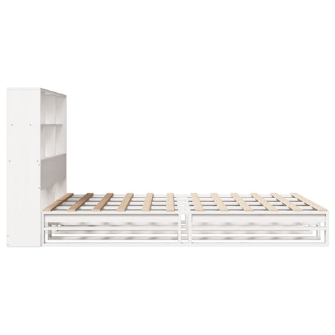 vidaXL Bookcase Bed without Mattress White 160x200 cm Solid Wood