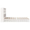 vidaXL Bookcase Bed without Mattress White 160x200 cm Solid Wood