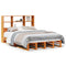 vidaXL Bookcase Bed without Mattress Wax Brown 160x200 cm Solid Wood