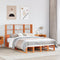 vidaXL Bookcase Bed without Mattress Wax Brown 160x200 cm Solid Wood