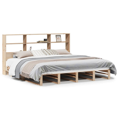 vidaXL Bookcase Bed without Mattress 180x200 cm Super King Solid Wood