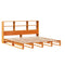 vidaXL Bookcase Bed without Mattress Wax Brown 180x200 cm Super King Solid Wood