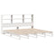 vidaXL Bookcase Bed without Mattress White 200x200 cm Solid Wood
