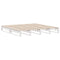 vidaXL Bookcase Bed without Mattress White 200x200 cm Solid Wood