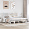 vidaXL Bookcase Bed without Mattress White 200x200 cm Solid Wood