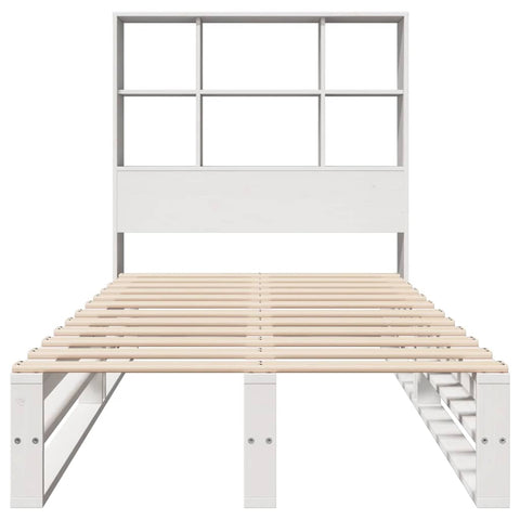 vidaXL Bookcase Bed without Mattress White 90x190 cm Single Solid Wood