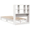 vidaXL Bookcase Bed without Mattress White 90x190 cm Single Solid Wood