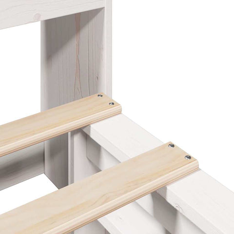 vidaXL Bookcase Bed without Mattress White 90x190 cm Single Solid Wood
