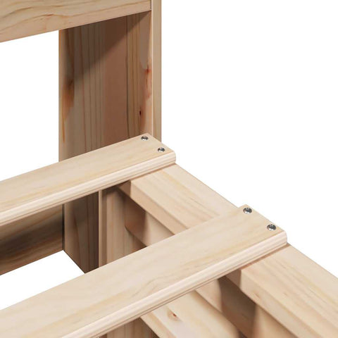 vidaXL Bookcase Bed without Mattress 140x190 cm Solid Wood