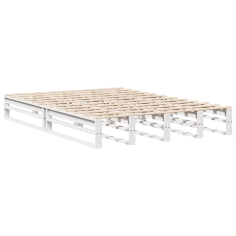 vidaXL Bookcase Bed without Mattress White 140x190 cm Solid Wood