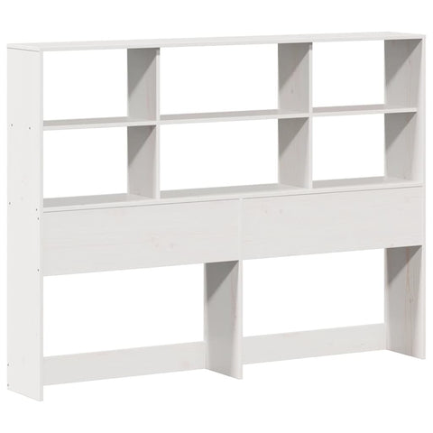 vidaXL Bookcase Bed without Mattress White 140x190 cm Solid Wood
