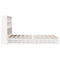 vidaXL Bookcase Bed without Mattress White 140x190 cm Solid Wood