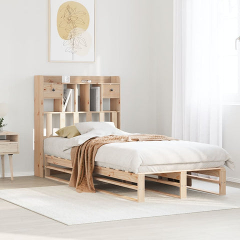 vidaXL Bookcase Bed without Mattress 90x200 cm Solid Wood Pine