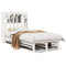 vidaXL Bookcase Bed without Mattress White 90x200 cm Solid Wood Pine